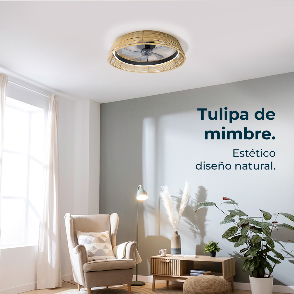 Ventilador Cecotec EnergySilence LampAero 600 Natural Design